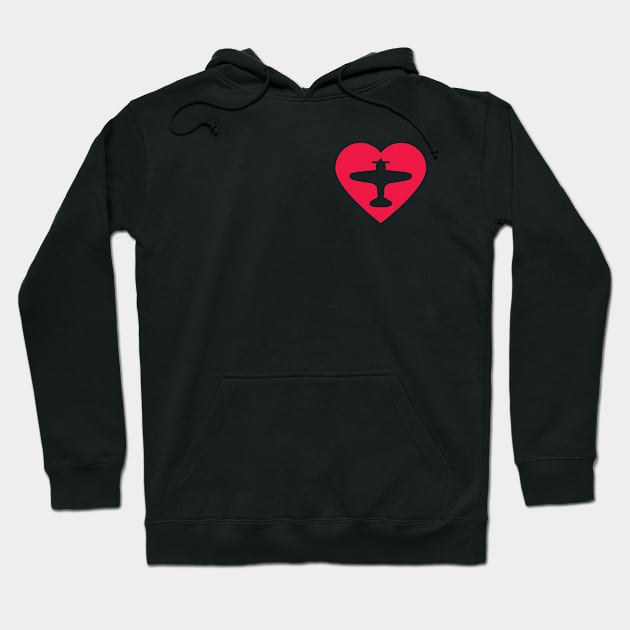 Aviation Flight Love Hoodie by PixelArt